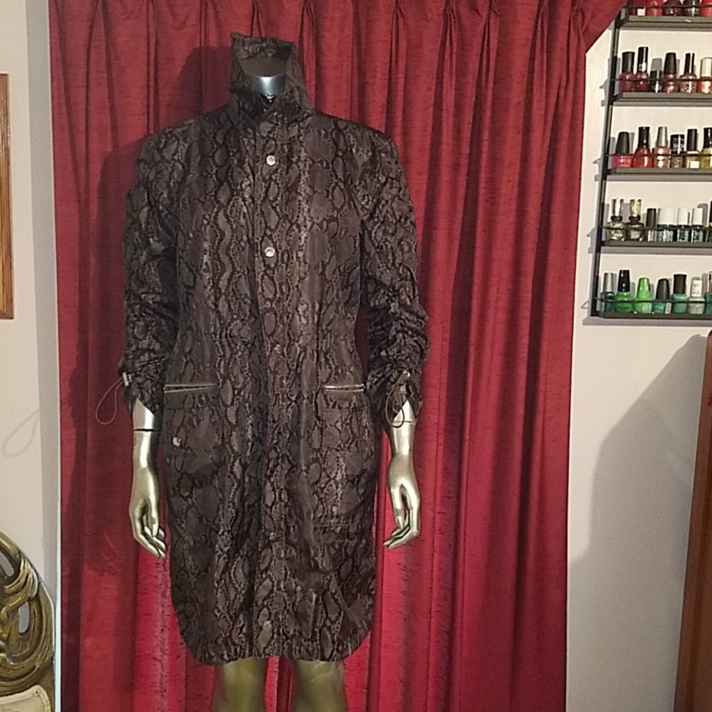 Michael Kors Snake Skin Python Rainjacket Brown S… - image 4